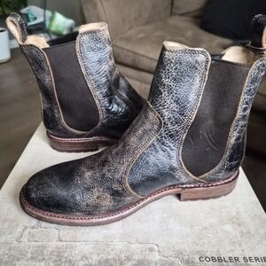 Bed Stu Black and Brown Ankle Boots
